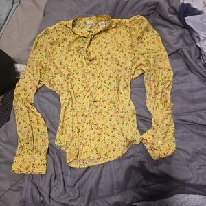 Floral Yellow Blouse